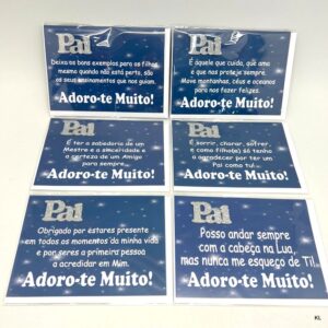 Postais 10x15cms Dia do Pai  ref.5015358--pack de 6 unid.