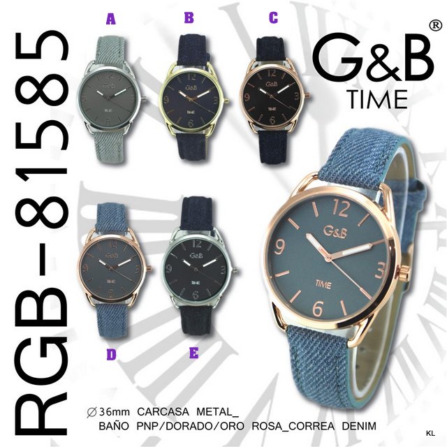 Relogios de Sra. (Cor: A,B e C)  Ref.RGB81585--Pack de 3 unidade