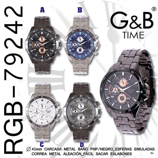 Relogio de Homem Bracelete Metal ref.RGB79242