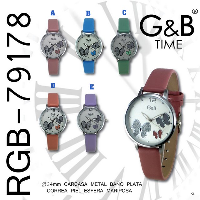 Relogio de Sra (Cor D e E) Ref.RGB79178--Pack de 2 unidades