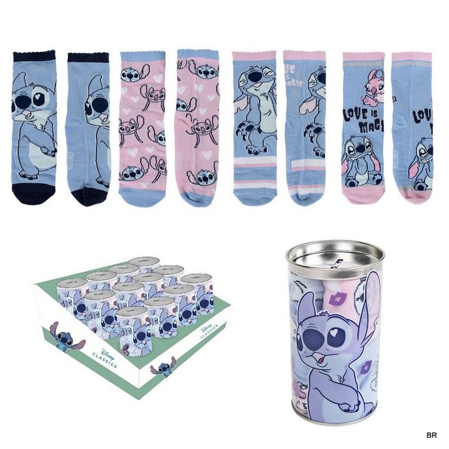 Pack 4 P. de Meias Stitch c/Caixa Mealheiro ref.2900-2308