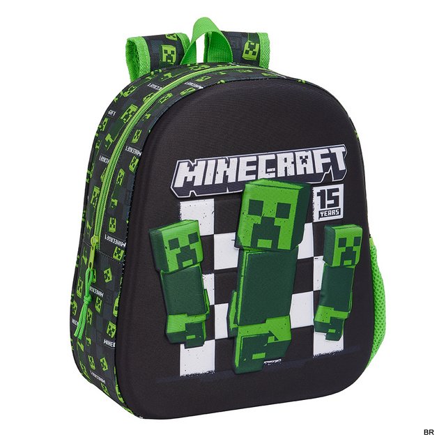 Mochila Minecraft 3D- 27x10x33cms (Pre Escolar) ref.622478890