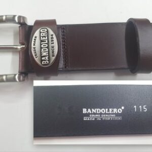 Cinto em Pele Bandolero 40 MM Ref.629-Feito em Portugal (Castanh