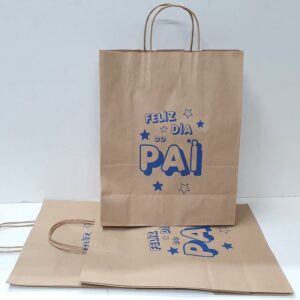 Pack de 12 sacos Kraft Dia do Pai (32x12x41cms)ref. 1026957