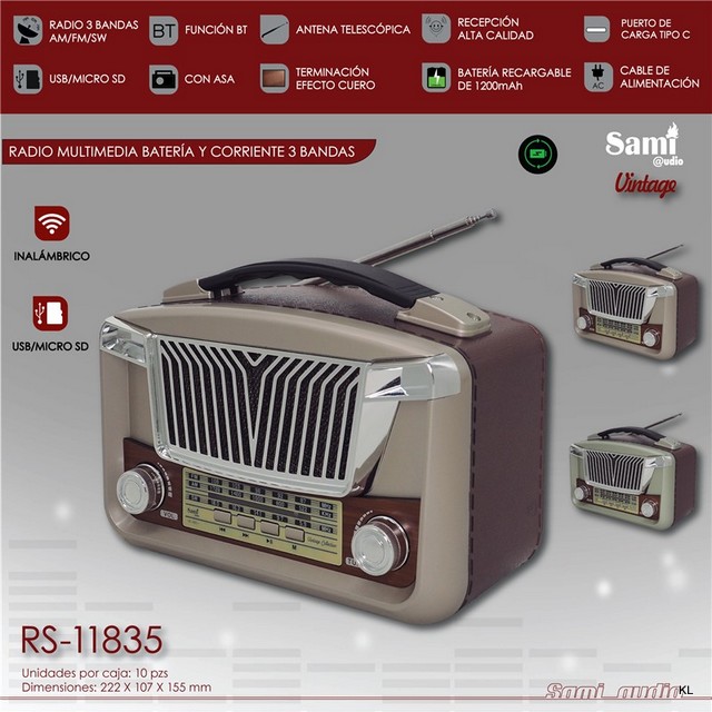 Radio Sami Multimedia Vintage usb ref.RS11835