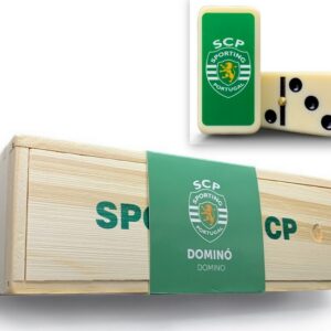 Domino Sporting CP em Pedra cx Madeira ref. SD001