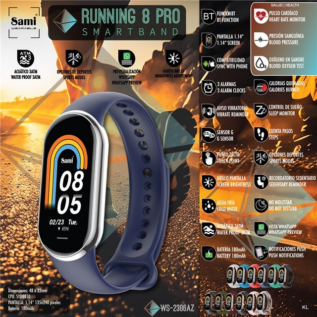 Relogi Sami Smartband Running Pro 8 ref.WS2386AZ