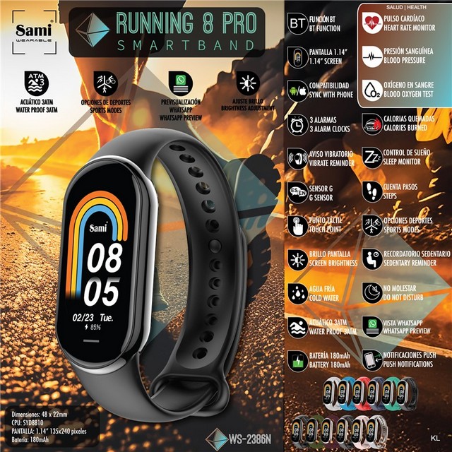 Relogi Sami Smartband Running Pro 8 ref.WS2386N